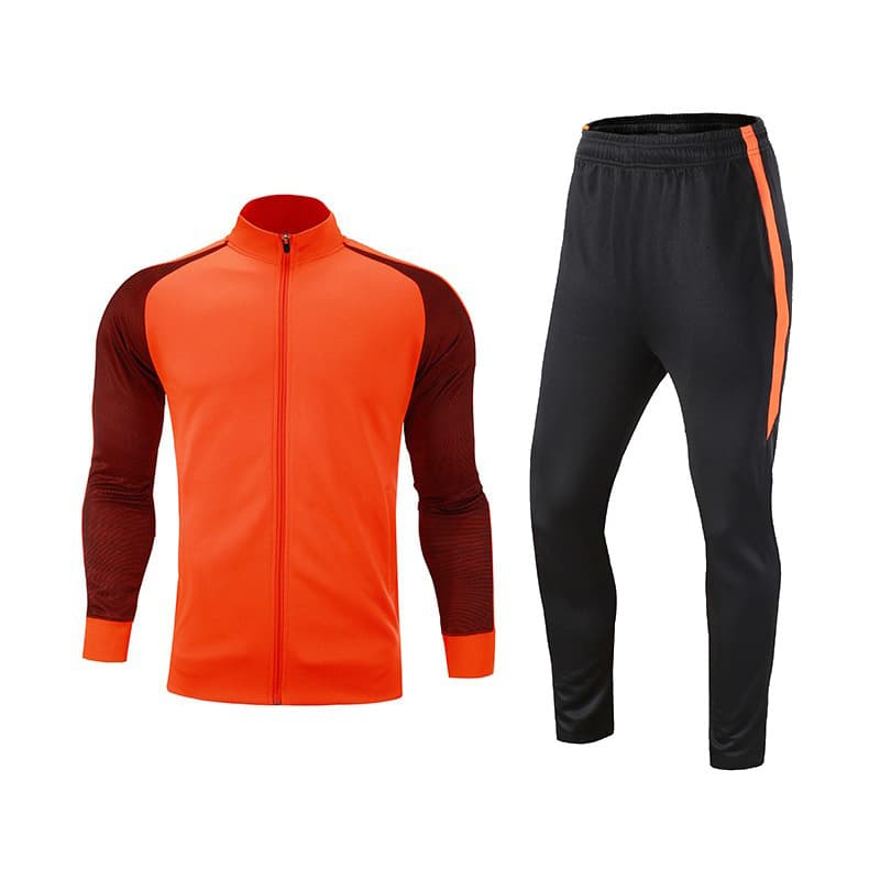 Fluorescent orange top + black with orange trousers (no children's style)