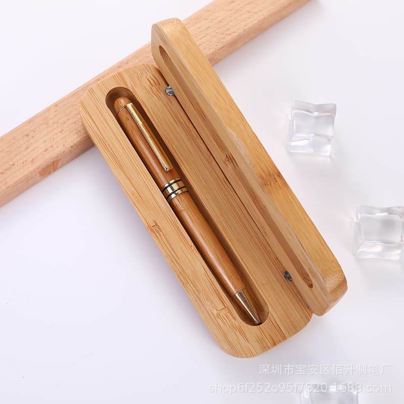Single bamboo ballpoint pen