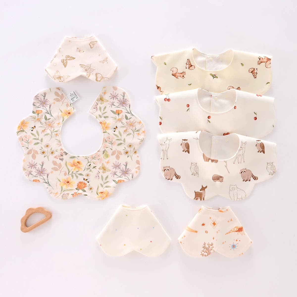 Baby Saliva Towel Newborn Supplies Waterproof Bib Mother and Baby Pure Cotton Bib Type a 360 Degree Enlarged Saliva Towel 1