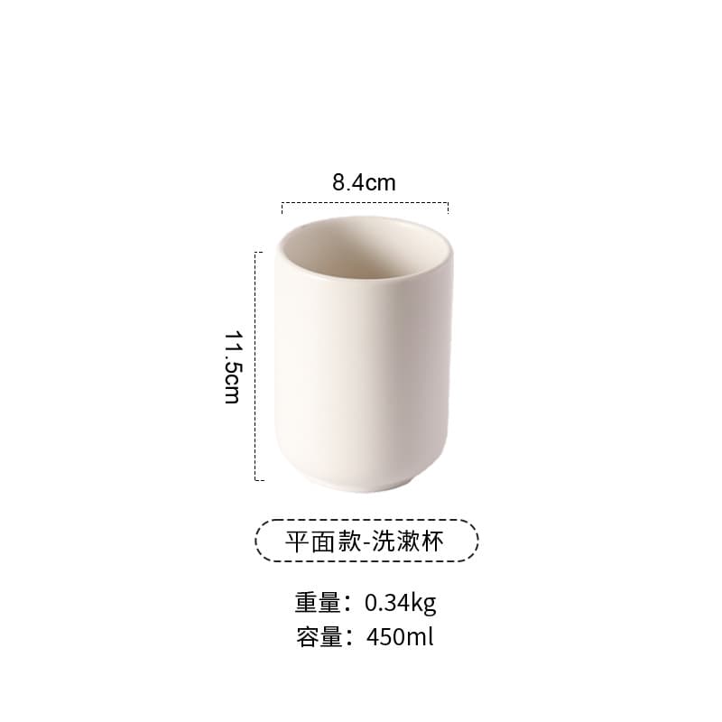 Toilet cup-flat style (matte white)
