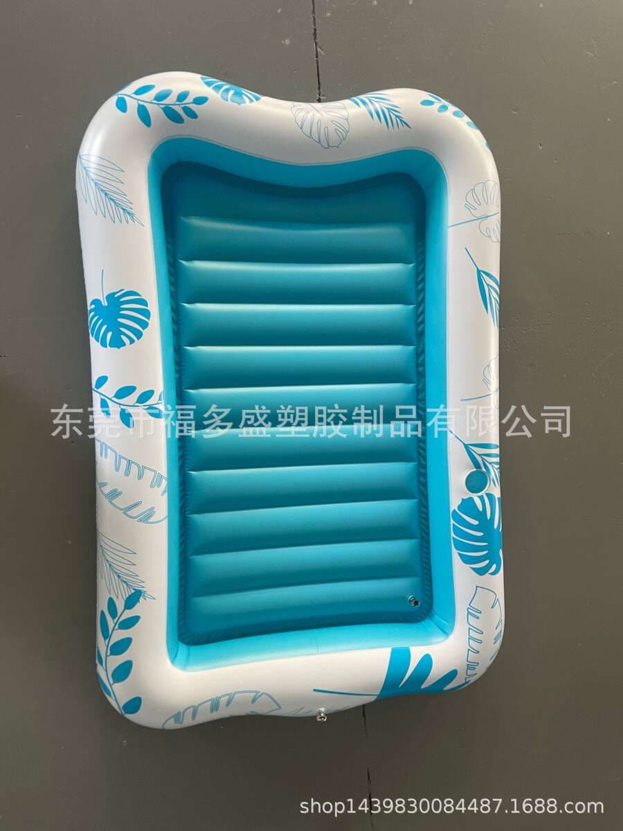 Factory Customized Adult Inflatable Pool Lounge Chair Float Bed with Backrest Pillow, Drink Cup Holder, Beach Sunbathing Float 3