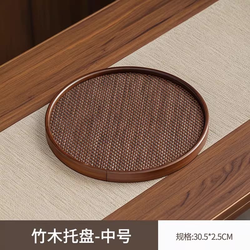 Small color disc (30x30x2.3cm) + imitation bamboo mat