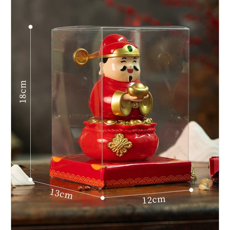 6653 lucky bag god of wealth [transparent box] solar power endurance