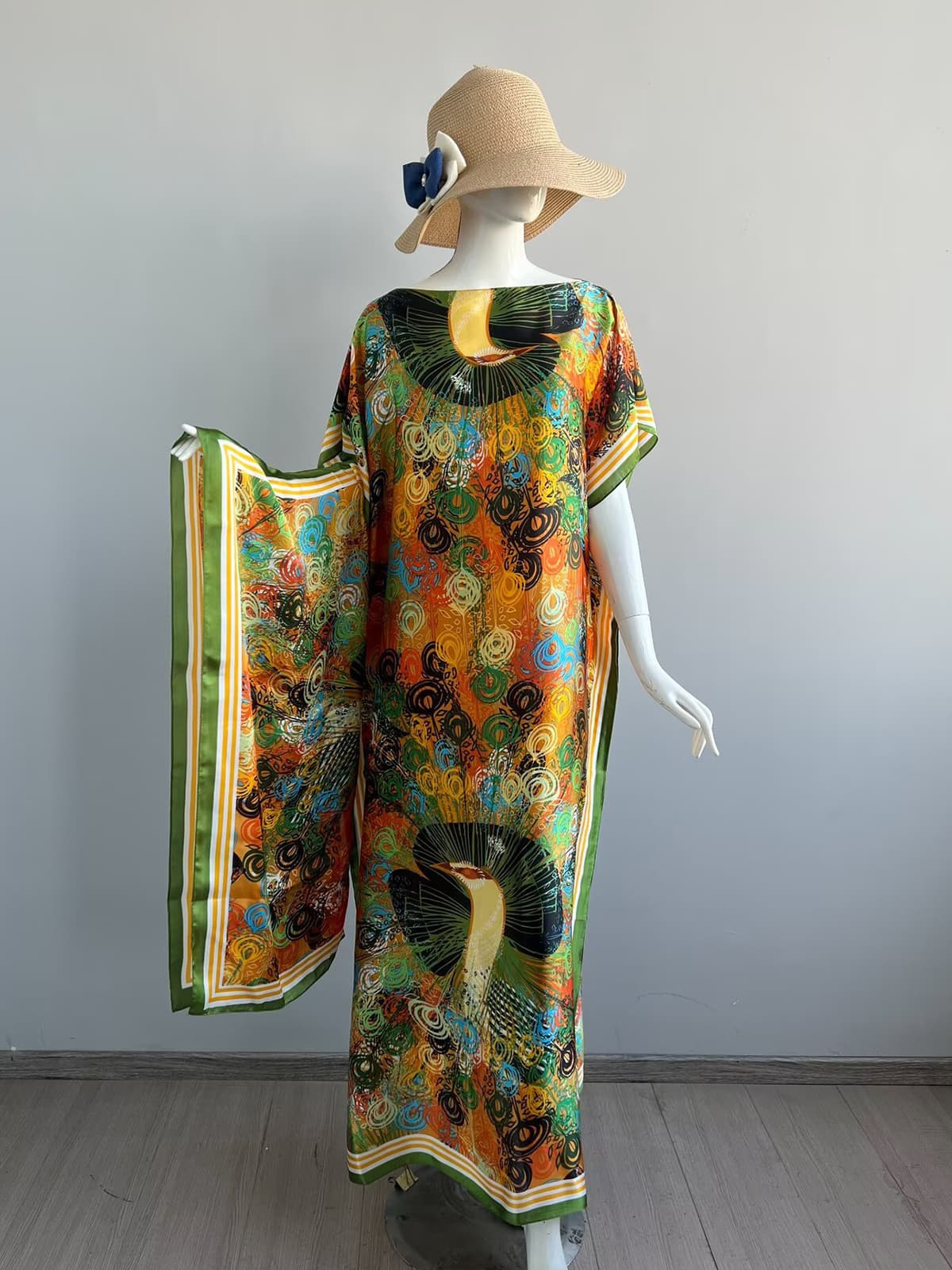 128-colorful butterfly-orange yellow green