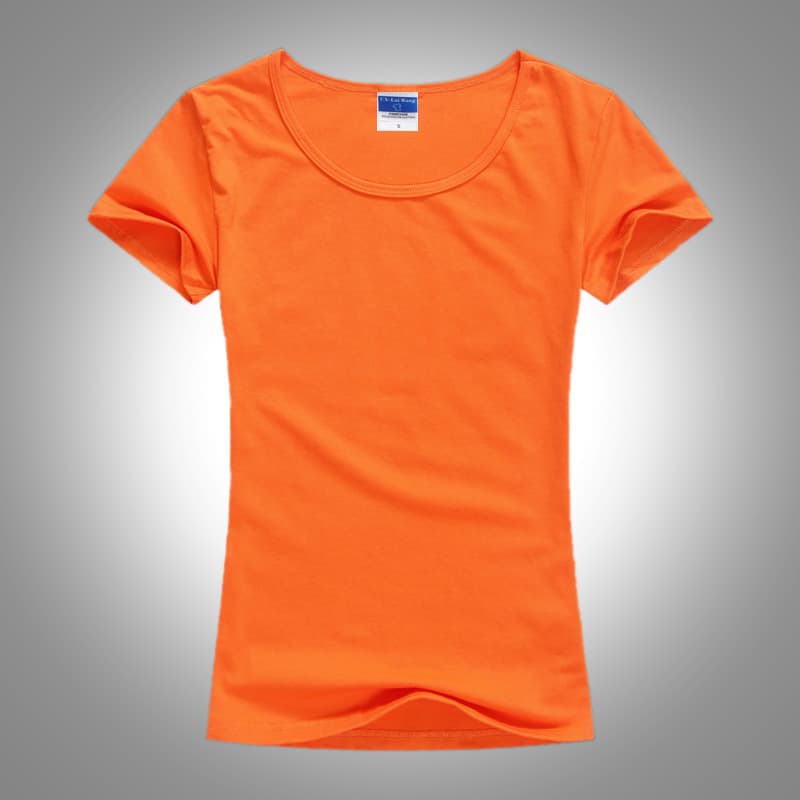 Solid color short sleeve orange (women's style