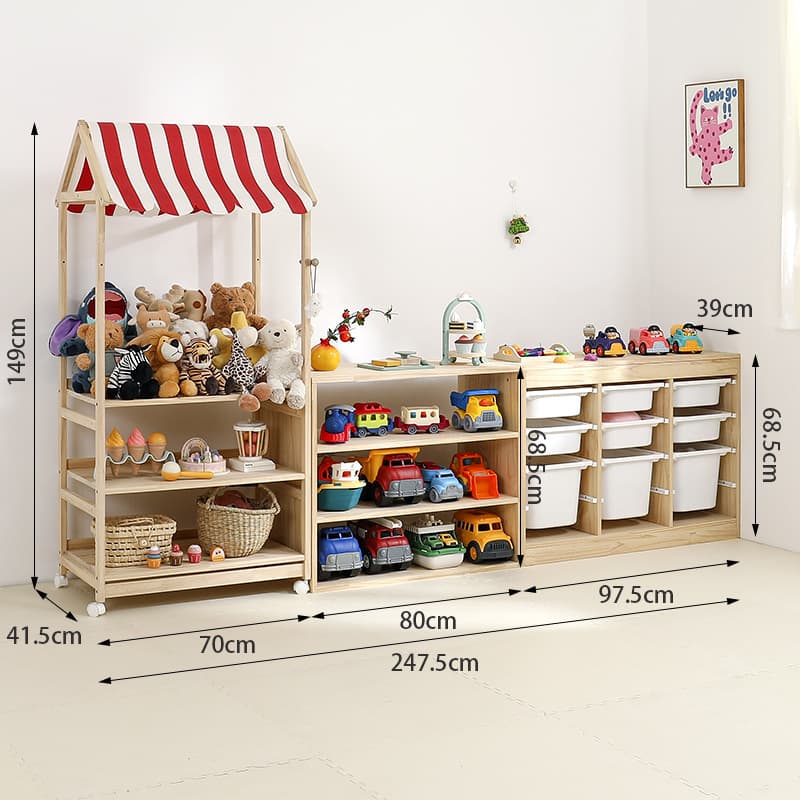 Small store type a red + teaching aids cabinet with four layers and three rows of medium size depth 39cm + track style, three rows and four layers