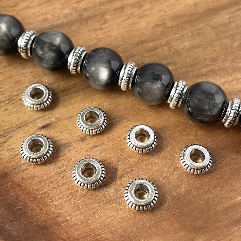 A311 spacer beads [ancient silver]
