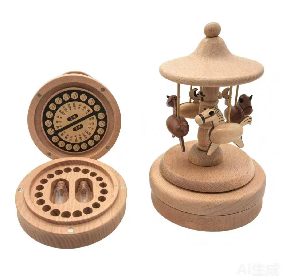Carousel baby tooth box - no music