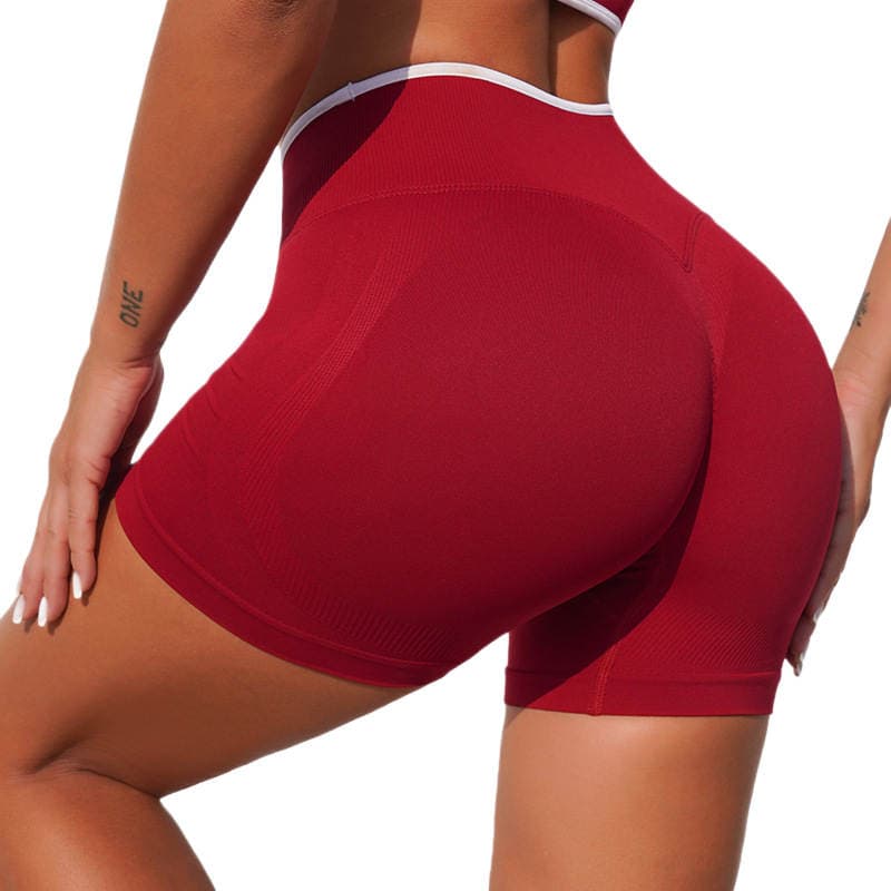 Cross-Border Seamless White Edging Yoga Set for Women, Hollow Back Design, High-Waisted Fitness Clothing, Sports Running Fitness Tight-Fitting 5