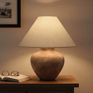 Retro Wabi-Sabi üslubunda keramik qab masaüstü lampası (qonaq otağı, yataq otağı üçün) 2