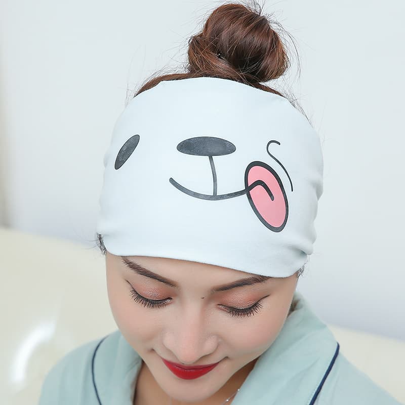 Smiley Bear light blue Headscarf (Four Seasons)