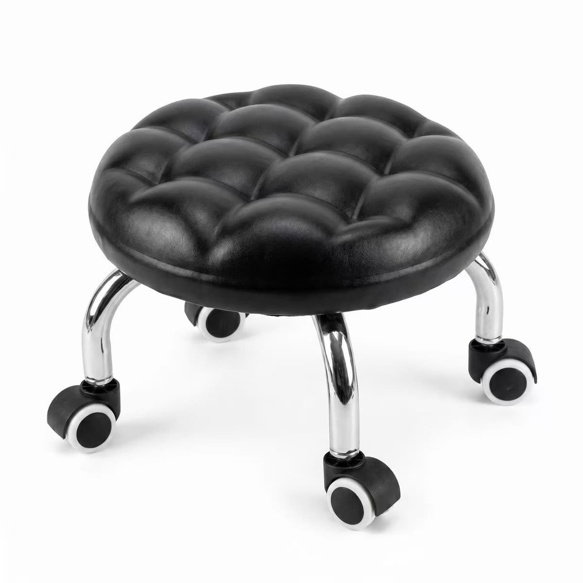 Black five-claw swivel stool
