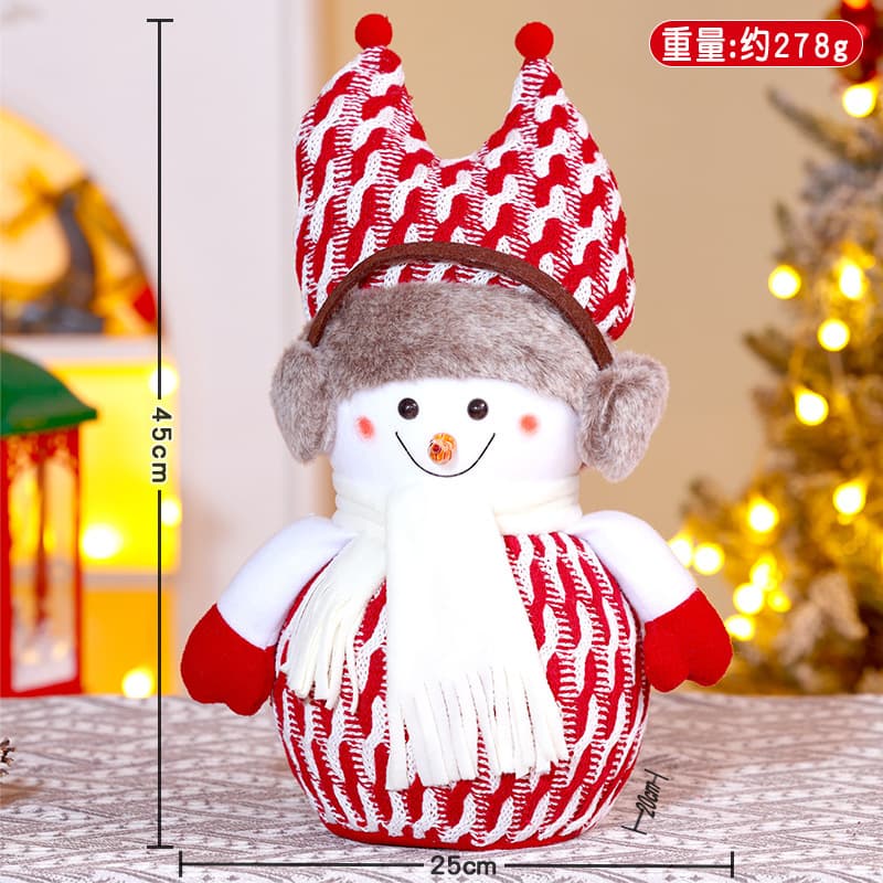 Headset striped gray snowman-60