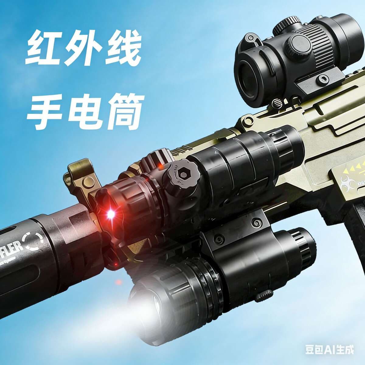 Uşaqlar üçün elektrikli avtomatik AK47 yumşaq gülləli oyuncaq tapança (Desert Eagle ilə) 2
