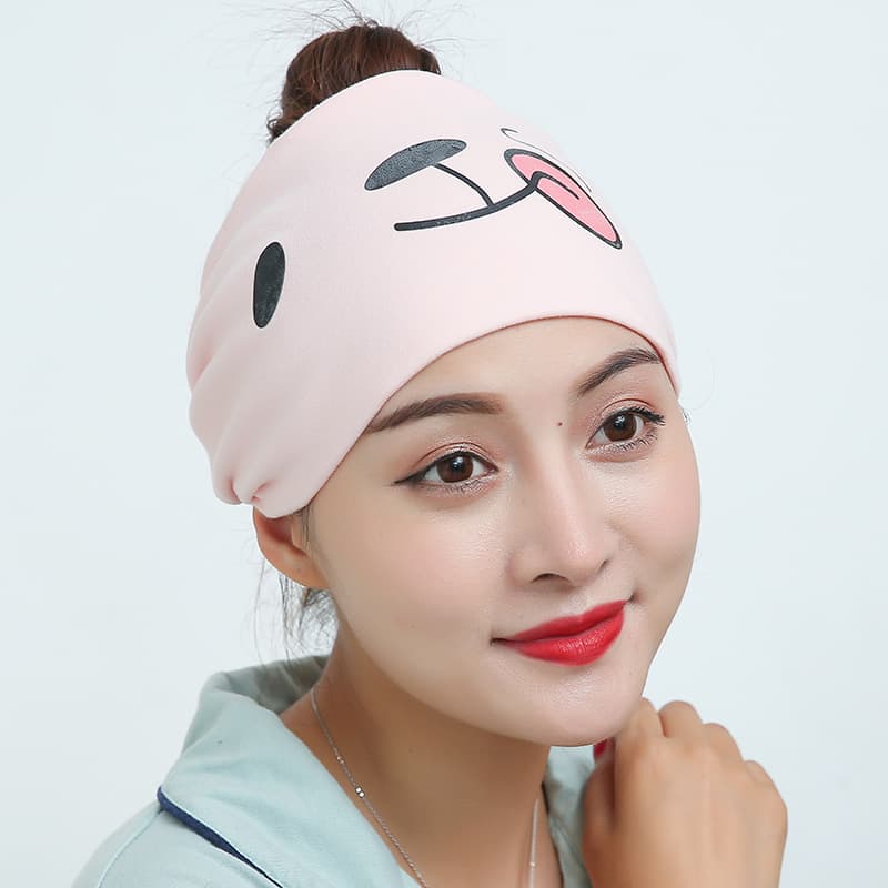 Smiley Bear Orange Powder Headscarf (Four Seasons)