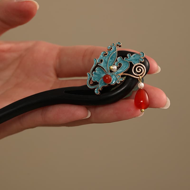 Butterfly burnt blue water drops [natural sandalwood]