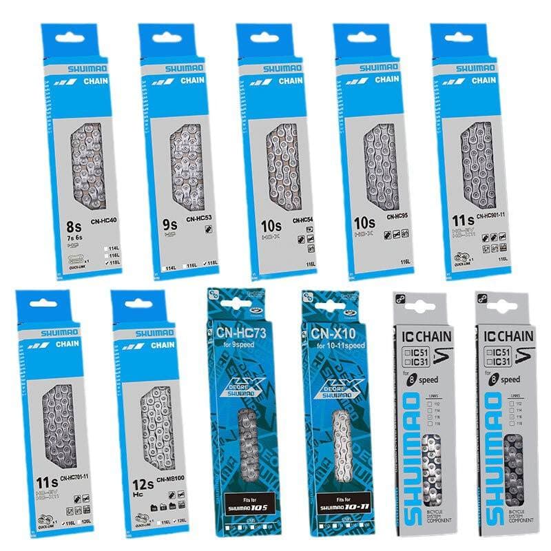 Shimano Bicycle Chain 8-Speed 9-Speed 10-Speed 11-Speed 12-Speed Mountain Bike Road Bike Derailleur Chain with Magic Link 5