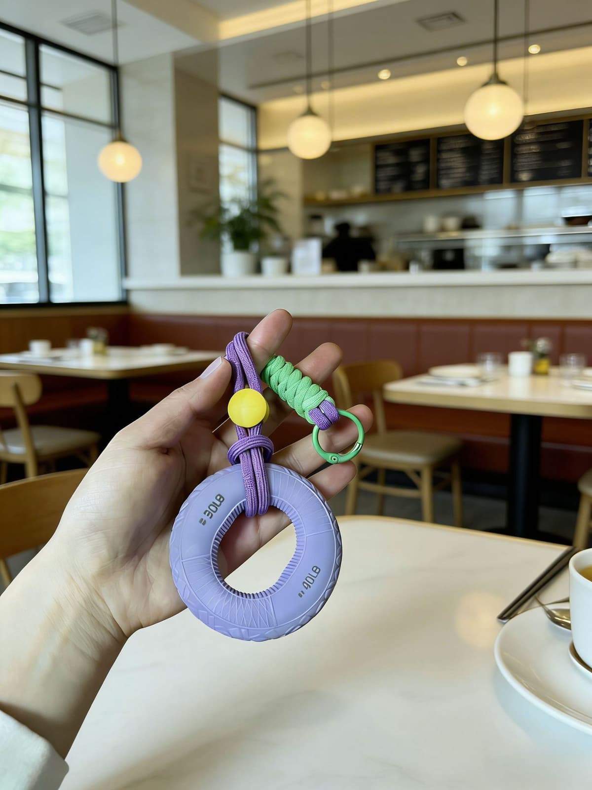 Purple grip ring + lanyard