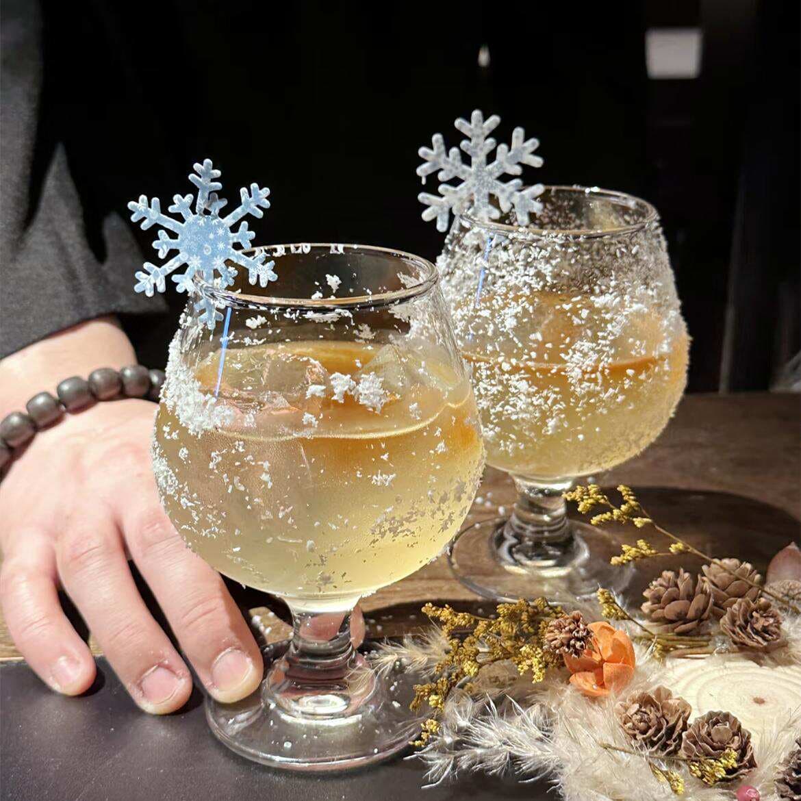 Christmas Wine Glass, First Snow Cocktail Glass, Brandy Glass, Creative Cocktail Glass, Red Wine Goblet, Beautiful Wine Glass 2