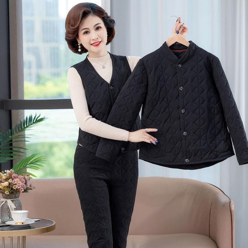 Black [cotton coat plus cotton trousers plus waistcoat]]