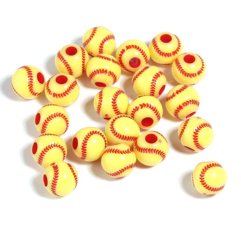 8mm yellow and red softball