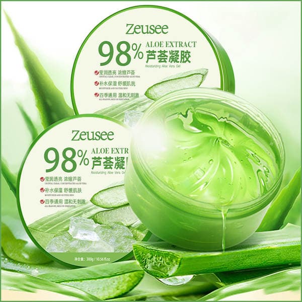 Aloe vera gel aloe vera gel 98 in stock skin care products moisturizing cream women and men mask genuine goods 300g wholesale