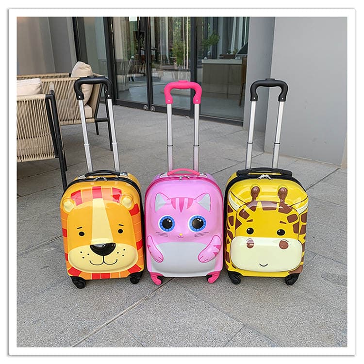 Cute 18inch Children's Trolley Suitcase for Boys and Girls with Universal Wheels, Travel Suitcase, Supports Logo Printing, Lightweight 1