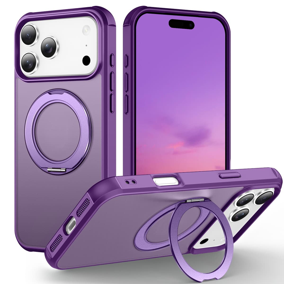 Dark purple [360 rotating damping bracket]