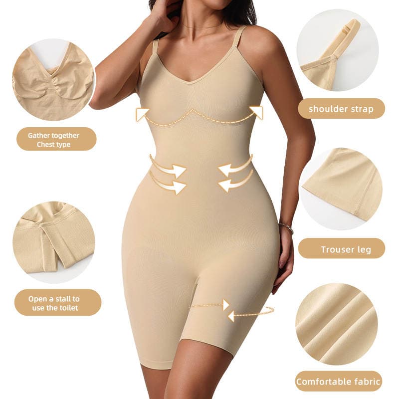 European and American Kardashian-Style Shapewear, Tummy Control and Butt-Lifting Tight-Fitting Shapewear for Women, Body Shaping Skim Underwear 2