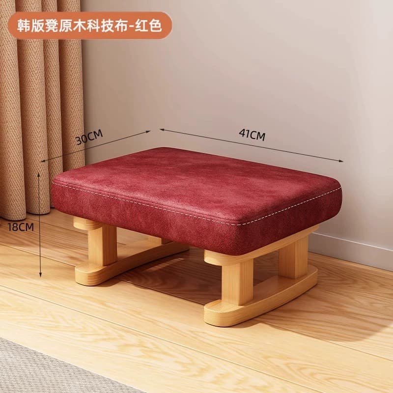 Log stool leg technical cloth—red