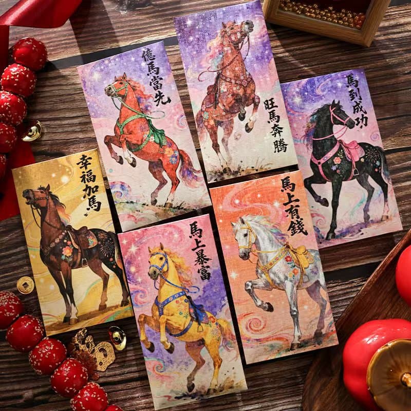 Year of the horse red envelope style one