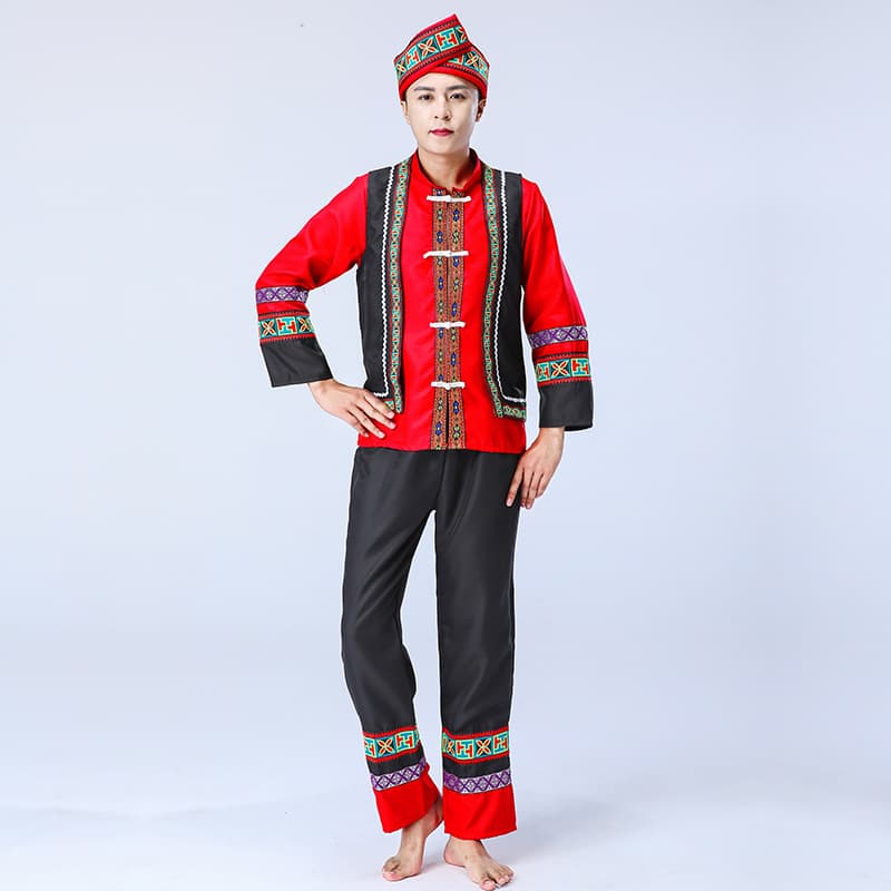 Y8123 men's-black and red