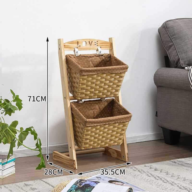 Yellow leather basket + light burning rod, single row, two layers