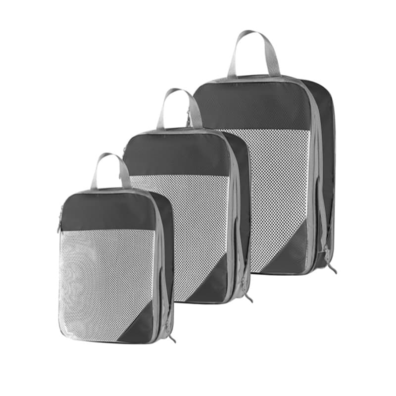 Three-piece set with net gray