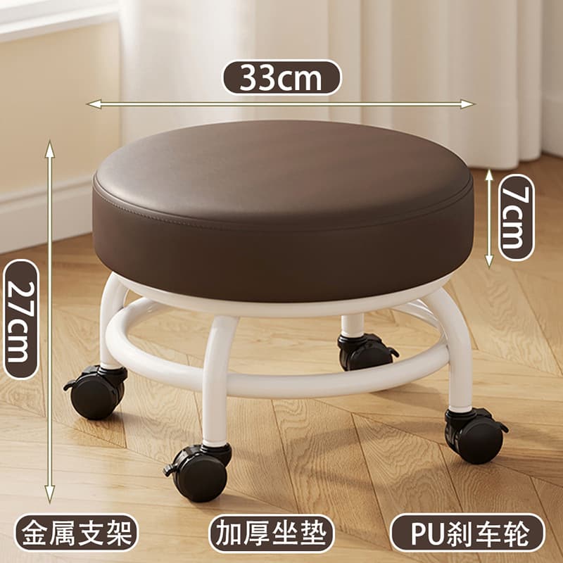 Dark coffee-brake wheel [double-layer iron frame-thickened seat cushion]