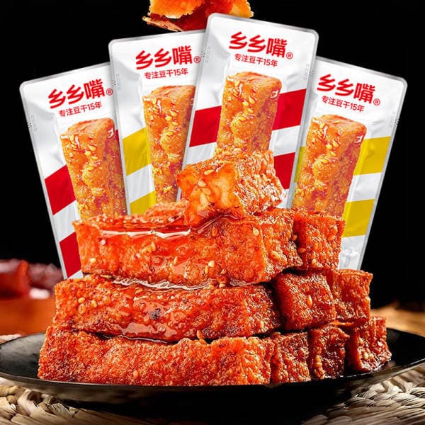 Spicy Five-Spice Dried Tofu Snack for Office Cravings, Internet-Famous Leisure Food