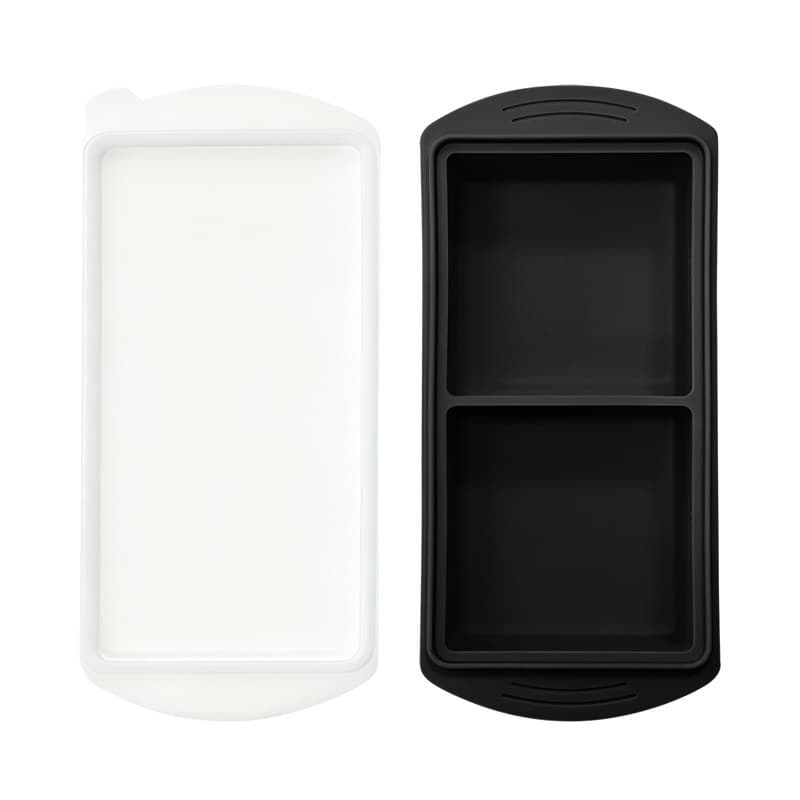 2-compartment new large ice tray - black