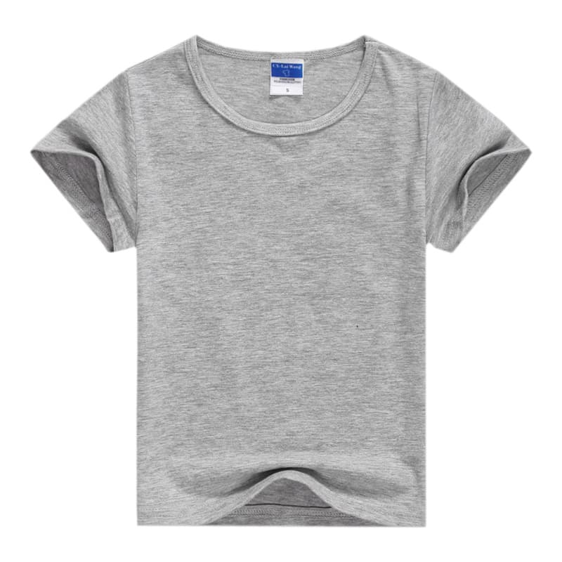 Solid color short sleeve gray (children's style)
