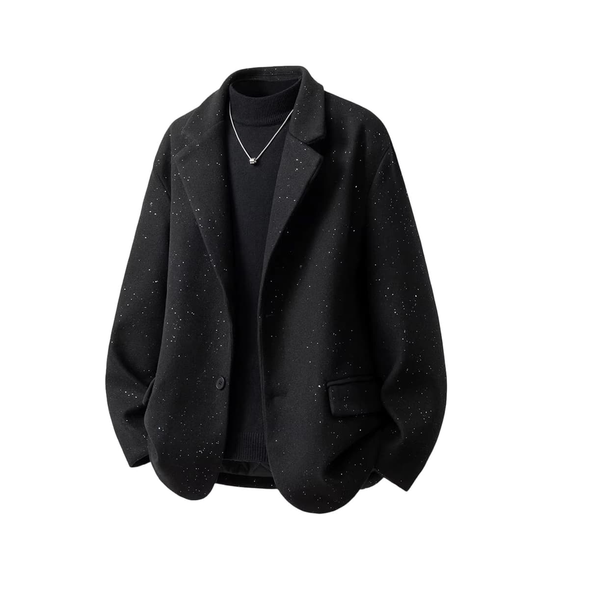 Starry sky black coat
