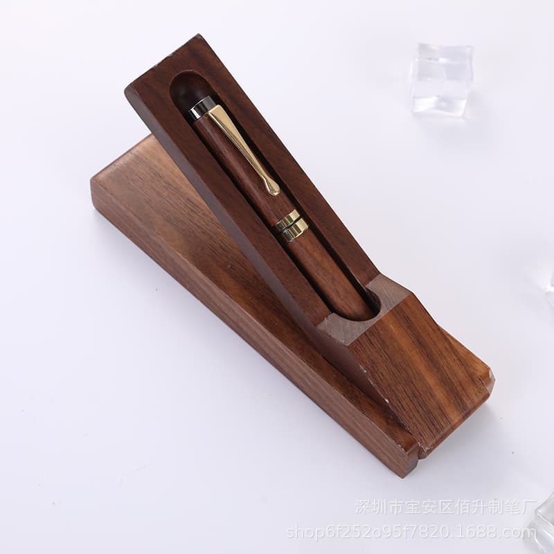 Walnut folding gift box signature pen