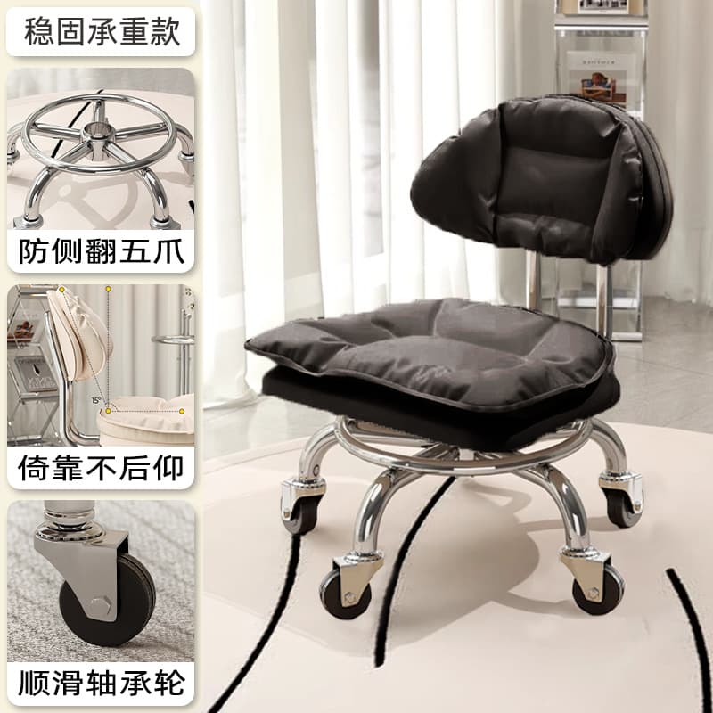 Electroplated five claws: small cloud black [with] smooth bearing wheel