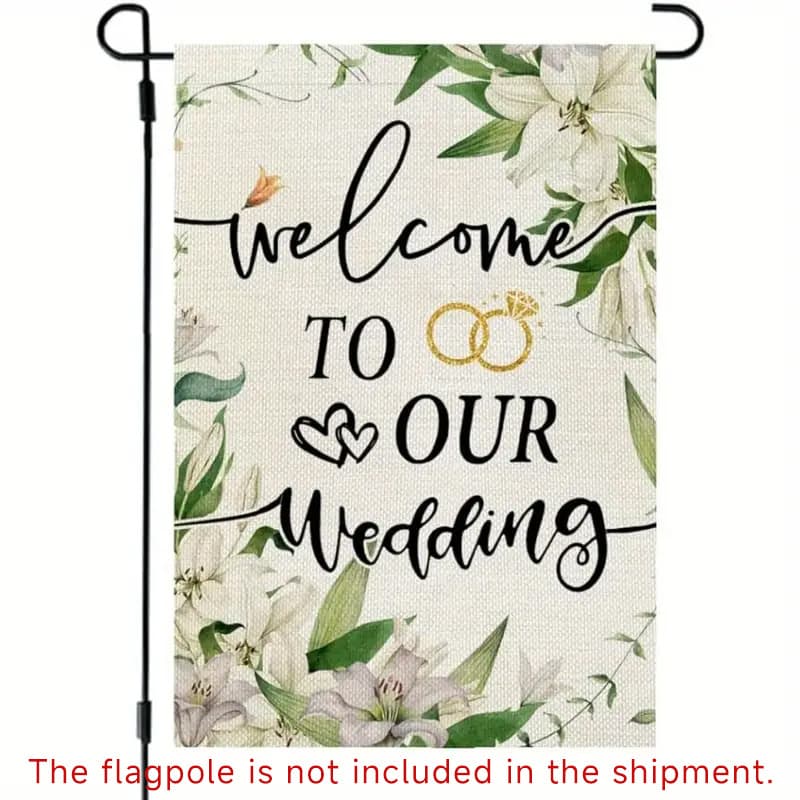 Wedding ring lily garden flag