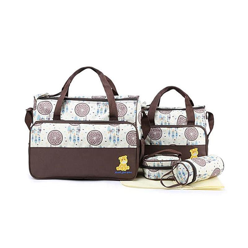 Five-Piece Mommy Bag Set, Multi-Functional, Large-Capacity, Cross-Body Mother Bag for Mother and Baby, Diaper Storage, Postpartum, Lightweight and Portable 3
