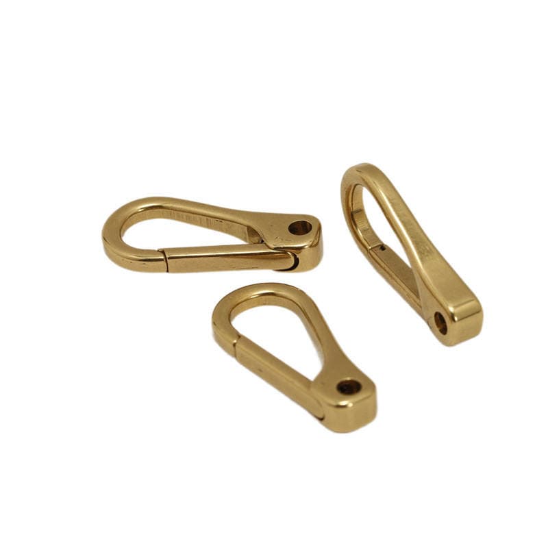 Brass keychain jewelry buckle fortune cloth hook vintage spring pure copper without tail buckle luggage dog buckle car waist hanging buckle 2