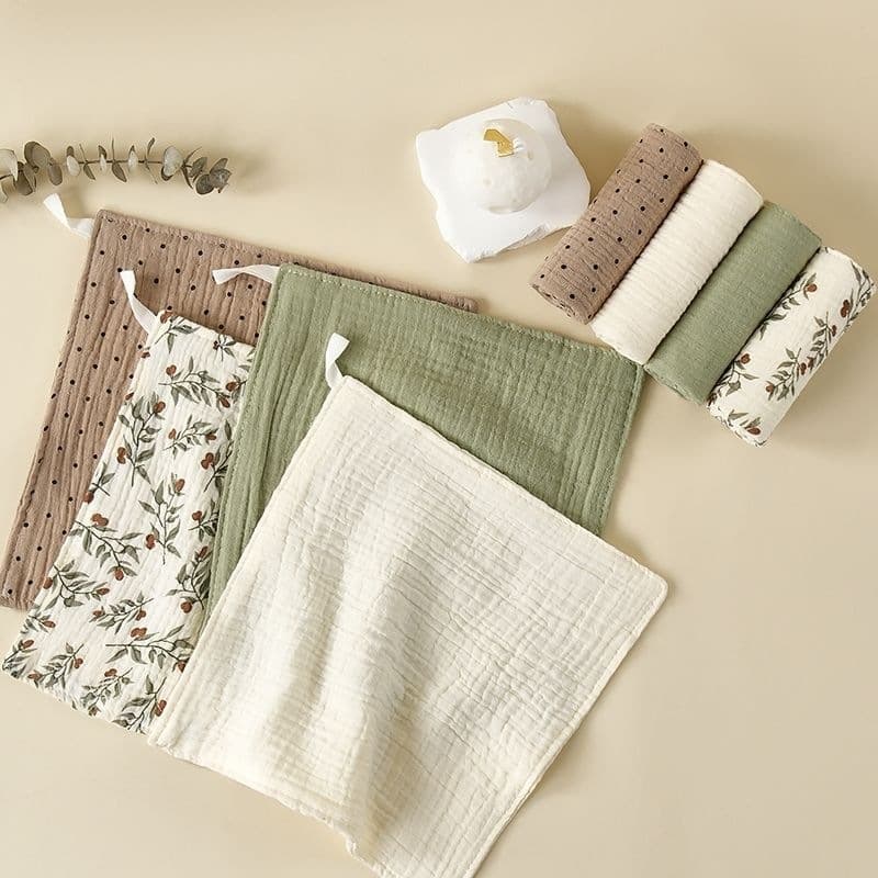 Four original color green field traces - class a pure cotton material [25x25]