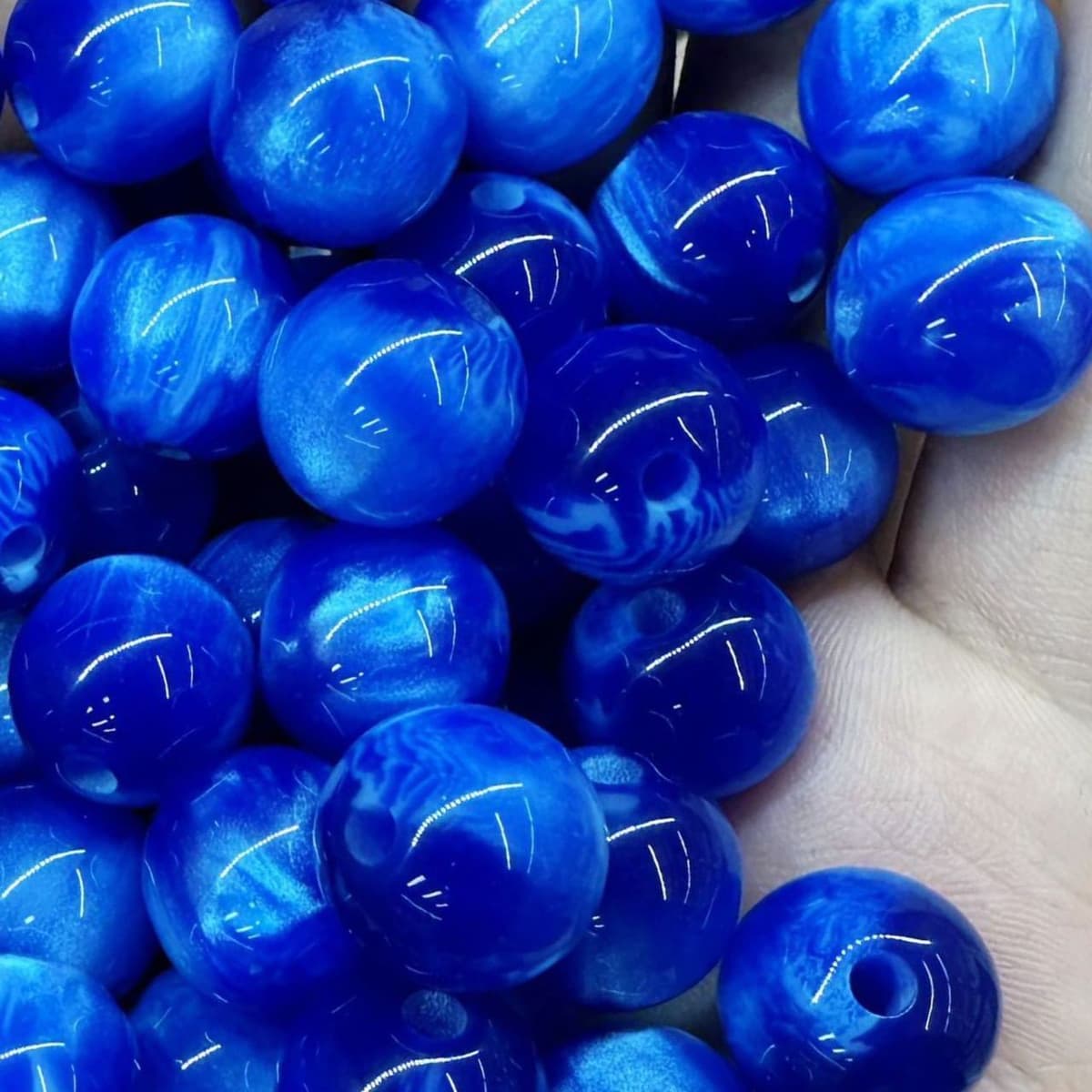 15 gilt oil painting beads resin round beads