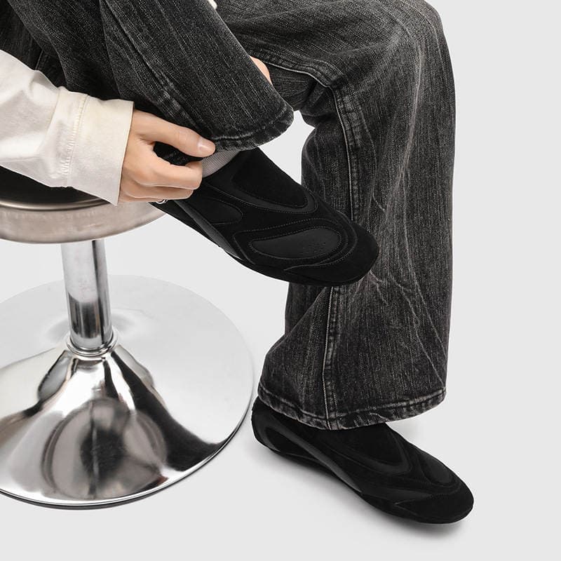Kişi slip-on loaferlər, universal düz gündəlik qış ayaqqabıları, model 35548 Qara-K 5
