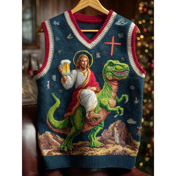 Versatile Vest 2025 Cross-Border Hot-Selling New Sweater Vest Color-Block Sleeveless V-Neck Amazon Foreign Trade