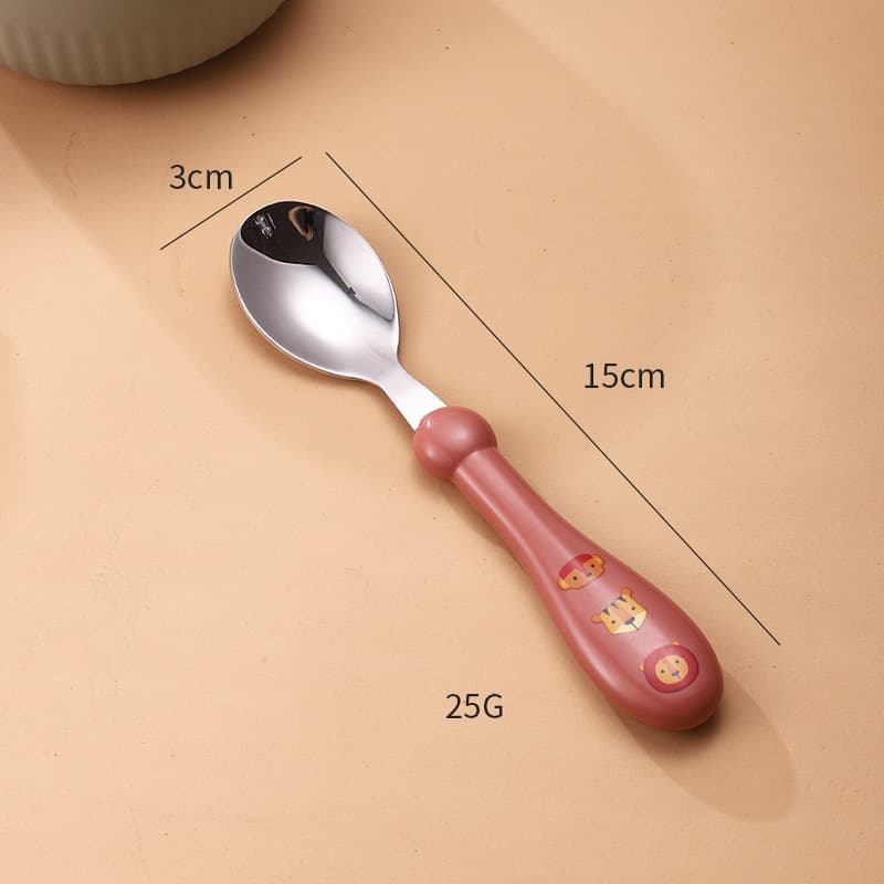Maroon-colored spoon