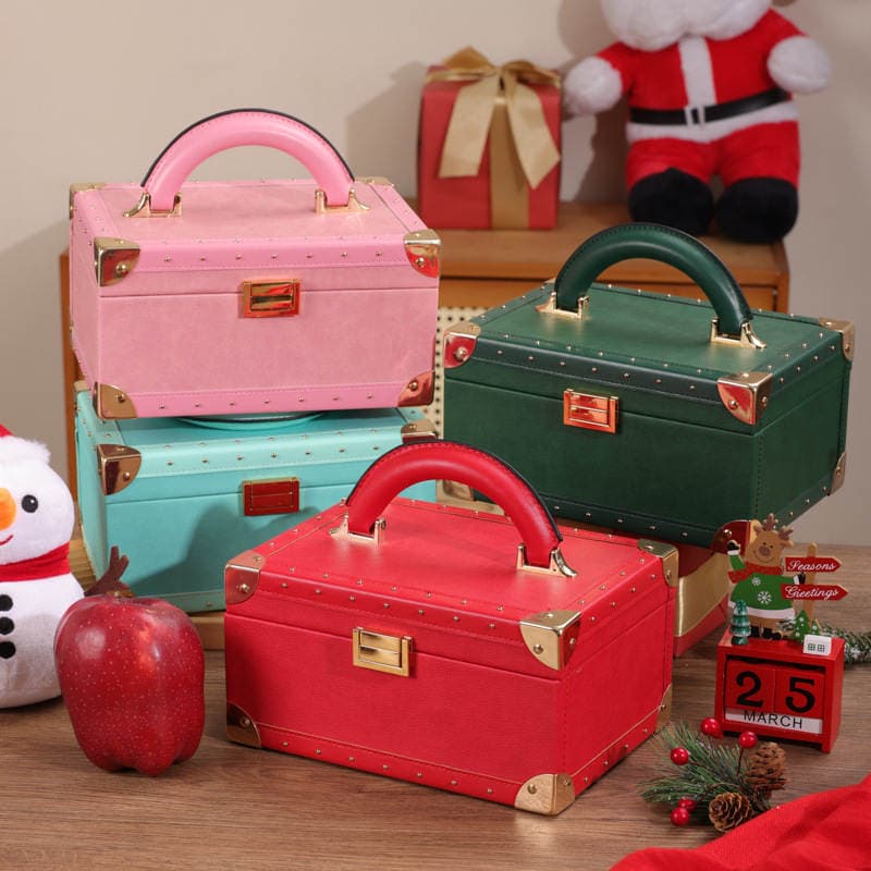 Christmas Packaging Gift Box Christmas Eve Apple Box Christmas Gift High-End Leather Box Kidsren's Gift Creative Toys 1